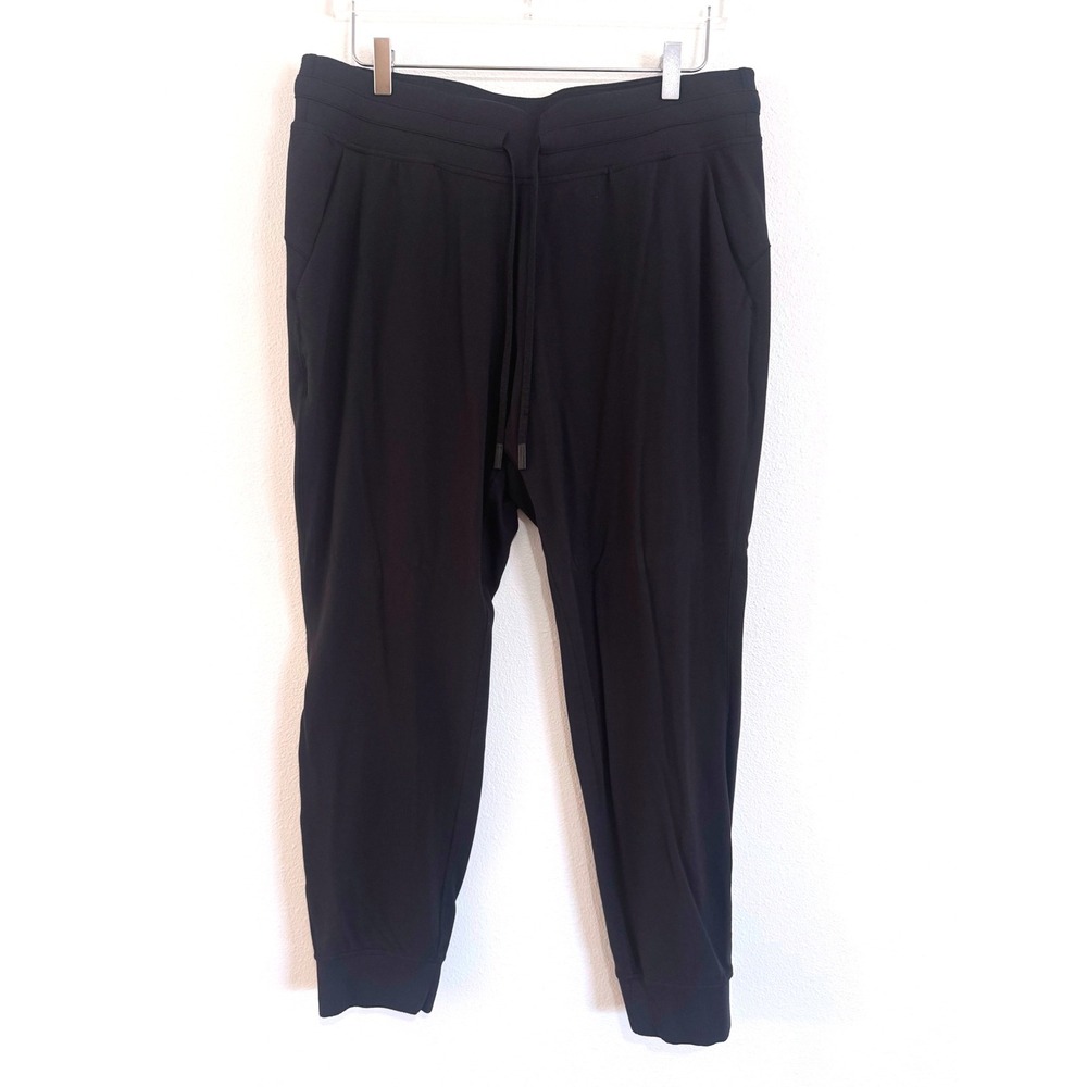 Lululemon On The Fly Jogger Black Drawstring High Rise Lounge Pants - Picture 2 of 7